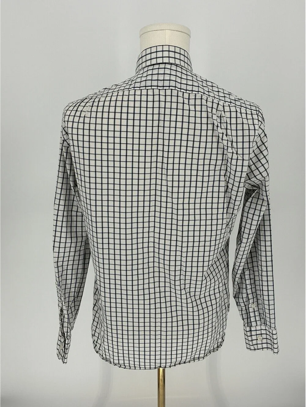 J.Crew Thompson Shirt Men M Medium Blue White Plaid Long Sleeve Button Premium